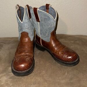 Ariat Fatbaby Brown and Blue Boots